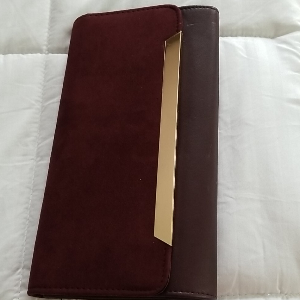 Cranberry clutch purse